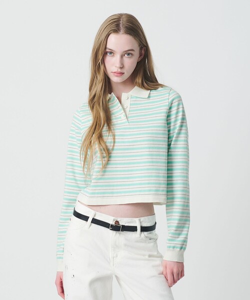 California General Store(California General Store)の「<CGS.>ボーダー ニット ポロシャツ / ウィメンズ(ポロシャツ・レディース・その他2/その他1・FREE)」の4枚目の写真