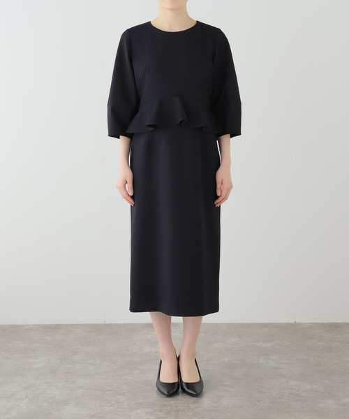 La TOTALITE（ラトータリテ）の「ペプラムサックワンピース（ワンピース・レディース・ネイビー/サックスブルー・36/38）」の8枚目の写真