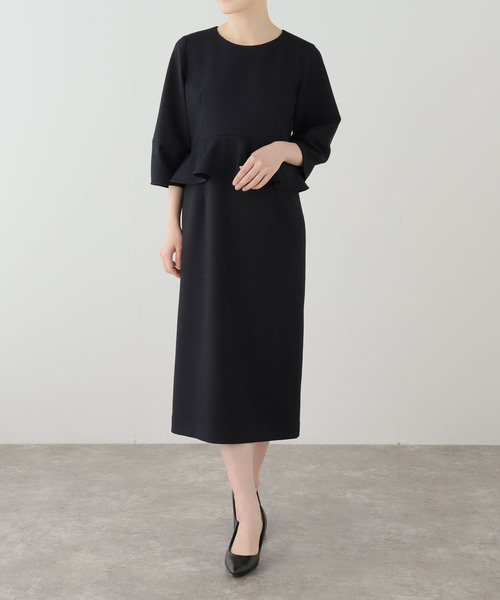 La TOTALITE（ラトータリテ）の「ペプラムサックワンピース（ワンピース・レディース・ネイビー/サックスブルー・36/38）」の19枚目の写真