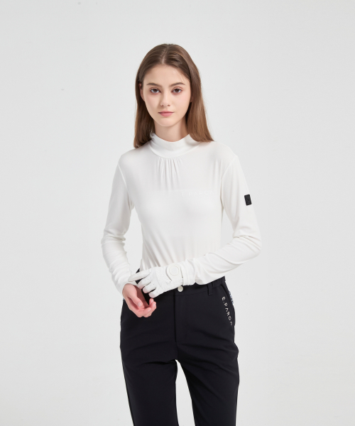 E.PARCA(イパルカ)の「シグニチャークロスオーバーベーシックモックネックシャツ(ホワイト)(Tシャツ/カットソー・レディース・その他・MEDIUM/LARGE/SMALL/X-SMALL)」の8枚目の写真