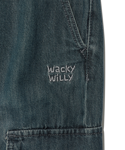Wacky WiLLy(ワッキーウィリー)の「ワイドバンディングカーゴデニムパンツブルー(デニムパンツ・レディース・その他・SMALL/MEDIUM/LARGE/X-LARGE)」の5枚目の写真