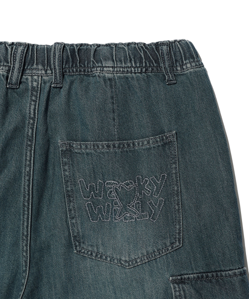 Wacky WiLLy(ワッキーウィリー)の「ワイドバンディングカーゴデニムパンツブルー(デニムパンツ・レディース・その他・SMALL/MEDIUM/LARGE/X-LARGE)」の8枚目の写真