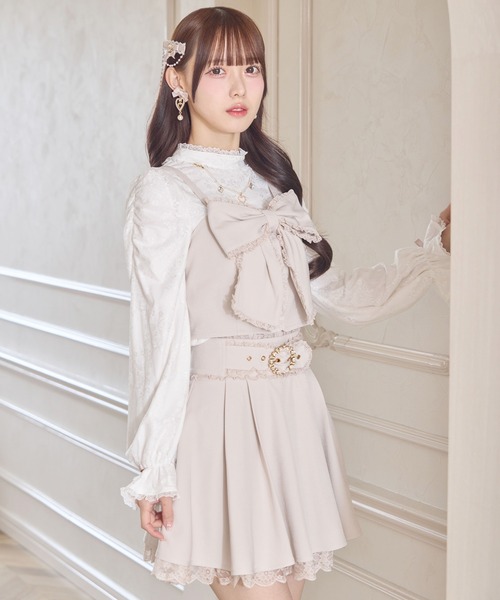 ROJITA(ロジータ)の「【セットアップ対応】ベルトデザインスカート(スカート・レディース・チャコールグレー/ピンクベージュ/ブラック・FREE)」の4枚目の写真