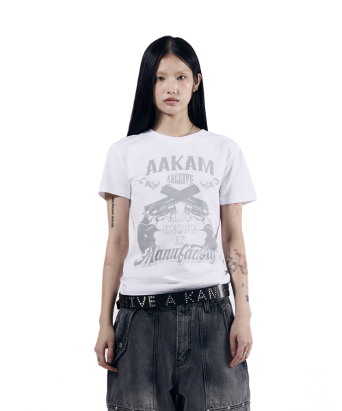 AAKAM(アーカム)の「Gun Lettering Half Top (White)(Tシャツ/カットソー・レディース・その他・1/2)」の12枚目の写真
