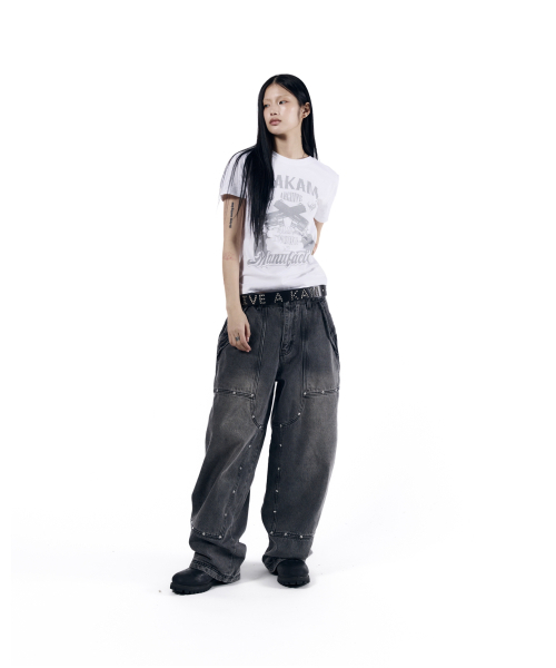 AAKAM(アーカム)の「Gun Lettering Half Top (White)(Tシャツ/カットソー・レディース・その他・1/2)」の8枚目の写真