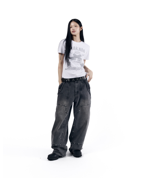 AAKAM(アーカム)の「Gun Lettering Half Top (White)(Tシャツ/カットソー・レディース・その他・1/2)」の6枚目の写真