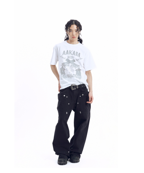 AAKAM(アーカム)の「Gun Lettering Half Top (White)(Tシャツ/カットソー・レディース・その他・1/2)」の2枚目の写真