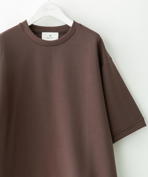 URBAN RESEARCH Sonny Label(アーバンリサーチサニーレーベル)の「シルキーダンボールニットTシャツ(Tシャツ/カットソー・メンズ・チャコールグレー/ブラウン/ホワイト/グレー系その他/ミント・MEDIUM/X-LARGE/LARGE)」の4枚目の写真