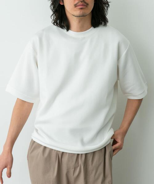 URBAN RESEARCH Sonny Label(アーバンリサーチサニーレーベル)の「シルキーダンボールニットTシャツ(Tシャツ/カットソー・メンズ・チャコールグレー/ブラウン/ホワイト/グレー系その他/ミント・MEDIUM/X-LARGE/LARGE)」の6枚目の写真