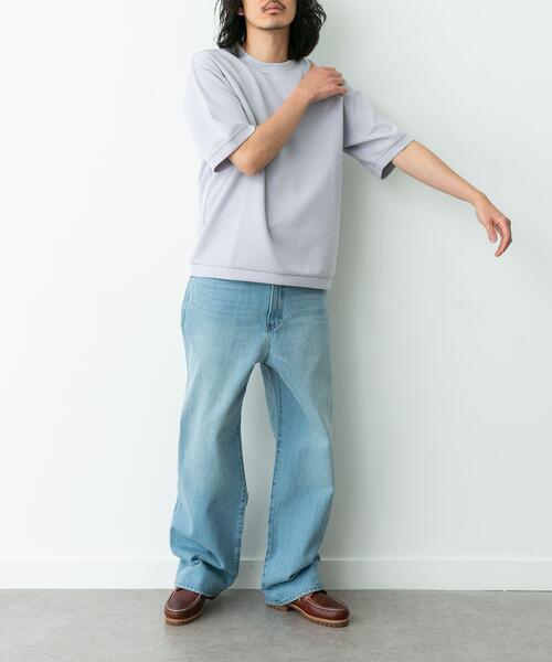 URBAN RESEARCH Sonny Label(アーバンリサーチサニーレーベル)の「シルキーダンボールニットTシャツ(Tシャツ/カットソー・メンズ・チャコールグレー/ブラウン/ホワイト/グレー系その他/ミント・MEDIUM/X-LARGE/LARGE)」の12枚目の写真