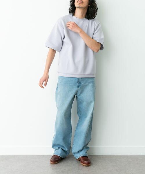 URBAN RESEARCH Sonny Label(アーバンリサーチサニーレーベル)の「シルキーダンボールニットTシャツ(Tシャツ/カットソー・メンズ・チャコールグレー/ブラウン/ホワイト/グレー系その他/ミント・MEDIUM/X-LARGE/LARGE)」の14枚目の写真