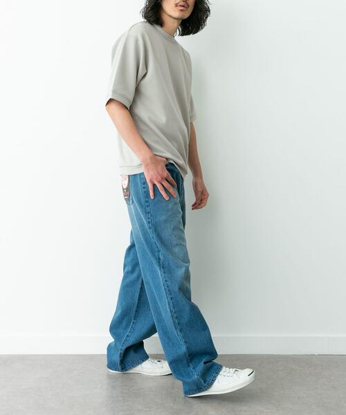 URBAN RESEARCH Sonny Label(アーバンリサーチサニーレーベル)の「シルキーダンボールニットTシャツ(Tシャツ/カットソー・メンズ・チャコールグレー/ブラウン/ホワイト/グレー系その他/ミント・MEDIUM/X-LARGE/LARGE)」の21枚目の写真