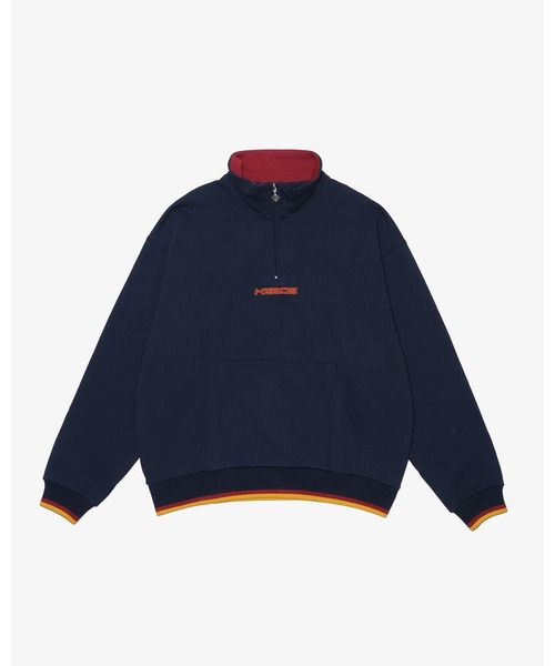 KEBOZ(ケボズ)の「WG SWEAT HALF ZIP(スウェット・メンズ・グレー/ピンク/ネイビー・L/XL/M/2XL)」の2枚目の写真