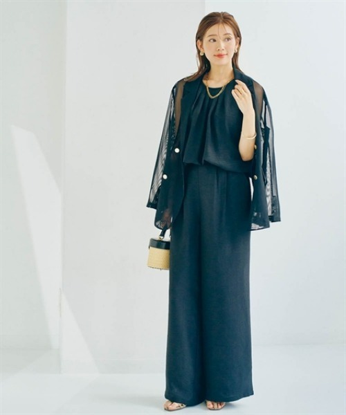 nissen（ニッセン）の「リネンライクバックツイストブラウス（セットアップ可）（シャツ/ブラウス・レディース・ベージュ/ブラック/ブルー系・M/S/LL/L）」の15枚目の写真
