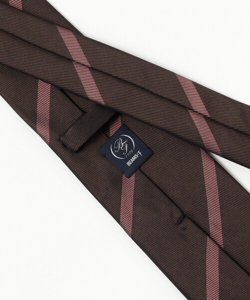 BEAMS F（ビームスエフ）の「シルク ストライプ ネクタイ（ネクタイ・メンズ・ネイビー/ブラウン・ONE SIZE）」の4枚目の写真