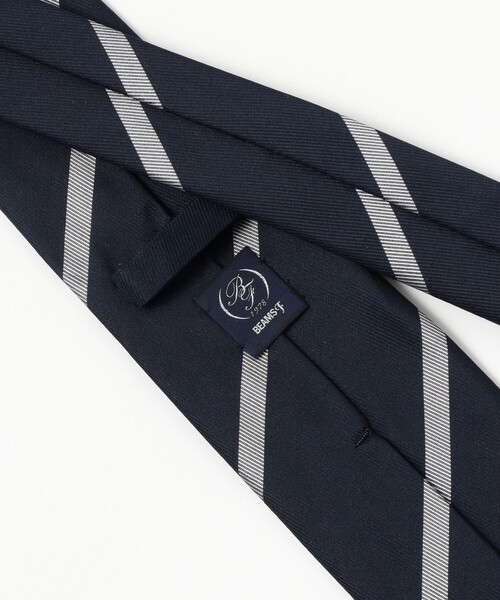 BEAMS F（ビームスエフ）の「シルク ストライプ ネクタイ（ネクタイ・メンズ・ネイビー/ブラウン・ONE SIZE）」の7枚目の写真