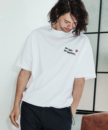 No Rain No Rainbow（ノーレインノーレインボー）の「mt10391-No Rain No Rainbow x 1minute 1second collaboration drawcord T-shirt Tシャツ(NR26S-30)（Tシャツ/カットソー）」