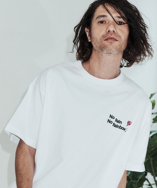 No Rain No Rainbow（ノーレインノーレインボー）の「mt10391-No Rain No Rainbow x 1minute 1second collaboration drawcord T-shirt Tシャツ(NR26S-30)（Tシャツ/カットソー・メンズ・チャコール/ホワイト/ブラック・XL/L/M）」の17枚目の写真