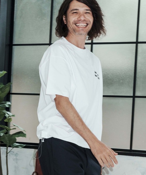 No Rain No Rainbow（ノーレインノーレインボー）の「mt10391-No Rain No Rainbow x 1minute 1second collaboration drawcord T-shirt Tシャツ(NR26S-30)（Tシャツ/カットソー・メンズ・チャコール/ホワイト/ブラック・XL/L/M）」の18枚目の写真