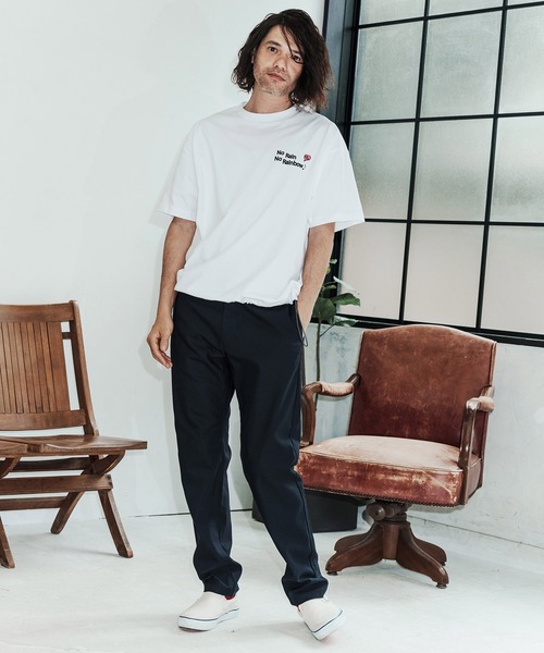 No Rain No Rainbow（ノーレインノーレインボー）の「mt10391-No Rain No Rainbow x 1minute 1second collaboration drawcord T-shirt Tシャツ(NR26S-30)（Tシャツ/カットソー・メンズ・チャコール/ホワイト/ブラック・XL/L/M）」の20枚目の写真
