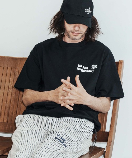 No Rain No Rainbow（ノーレインノーレインボー）の「mt10391-No Rain No Rainbow x 1minute 1second collaboration drawcord T-shirt Tシャツ(NR26S-30)（Tシャツ/カットソー・メンズ・チャコール/ホワイト/ブラック・XL/L/M）」の22枚目の写真