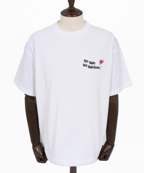 No Rain No Rainbow（ノーレインノーレインボー）の「mt10391-No Rain No Rainbow x 1minute 1second collaboration drawcord T-shirt Tシャツ(NR26S-30)（Tシャツ/カットソー・メンズ・チャコール/ホワイト/ブラック・XL/L/M）」の6枚目の写真