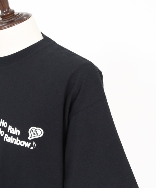 No Rain No Rainbow（ノーレインノーレインボー）の「mt10391-No Rain No Rainbow x 1minute 1second collaboration drawcord T-shirt Tシャツ(NR26S-30)（Tシャツ/カットソー・メンズ・チャコール/ホワイト/ブラック・XL/L/M）」の11枚目の写真