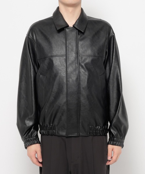 RAGEBLUE（レイジブルー）の「Synthetic Leather Short Jacket/シンセティックレザーショートブルゾン（ブルゾン・メンズ・ブラック・MEDIUM/LARGE）」の11枚目の写真