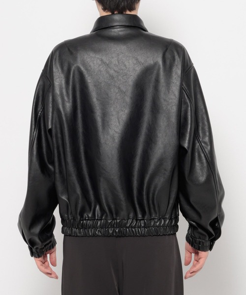 RAGEBLUE（レイジブルー）の「Synthetic Leather Short Jacket/シンセティックレザーショートブルゾン（ブルゾン・メンズ・ブラック・MEDIUM/LARGE）」の13枚目の写真