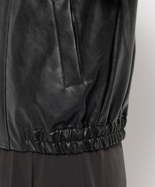 RAGEBLUE（レイジブルー）の「Synthetic Leather Short Jacket/シンセティックレザーショートブルゾン（ブルゾン・メンズ・ブラック・MEDIUM/LARGE）」の16枚目の写真