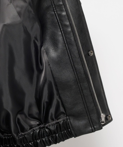 RAGEBLUE（レイジブルー）の「Synthetic Leather Short Jacket/シンセティックレザーショートブルゾン（ブルゾン・メンズ・ブラック・MEDIUM/LARGE）」の18枚目の写真