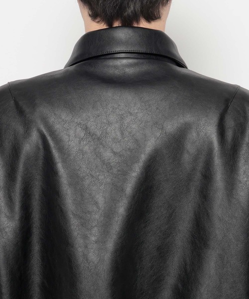 RAGEBLUE（レイジブルー）の「Synthetic Leather Short Jacket/シンセティックレザーショートブルゾン（ブルゾン・メンズ・ブラック・MEDIUM/LARGE）」の19枚目の写真