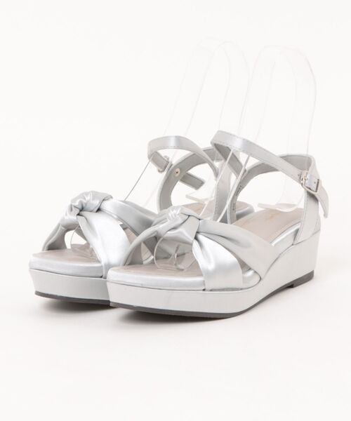 la farfa SHOES(ラ・ファーファ シューズ)の「la farfa shoes 厚底 リボンサンダル(サンダル・レディース・ブラウン/ブラック/ベージュ/シルバー・LL/XL/L/M)」の4枚目の写真