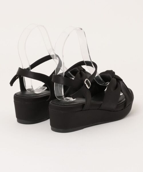 la farfa SHOES(ラ・ファーファ シューズ)の「la farfa shoes 厚底 リボンサンダル(サンダル・レディース・ブラウン/ブラック/ベージュ/シルバー・LL/XL/L/M)」の5枚目の写真