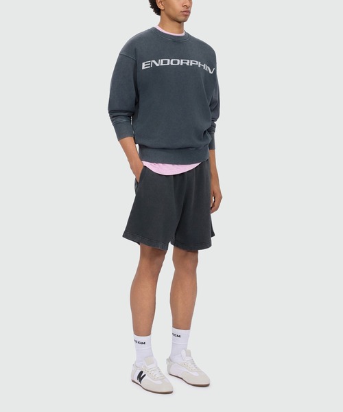MSGM（エムエスジーエム）の「【NEW】マーブルウォッシュ バミューダパンツ（スウェットパンツ・メンズ・チャコールグレー・M/S）」の4枚目の写真