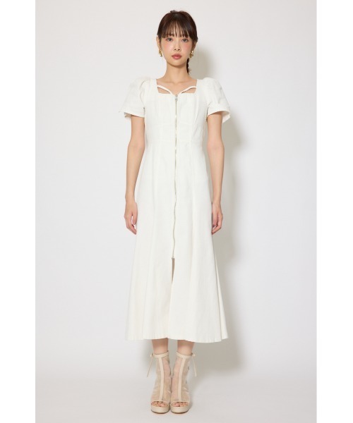 rienda(リエンダ)の「【SNSで話題・森香澄さん着用】フロントジップマーメイドデニムワンピース 春服(ワンピース・レディース・ダークブルー/ホワイト/ライトブルー・SMALL/MEDIUM)」の19枚目の写真