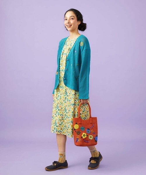 フラワービーズ刺繍トートバッグ（トートバッグ）｜Jocomomola
