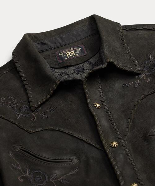 エンブロイダリー スエード ウエスタン シャツ（その他トップス）｜RRL 