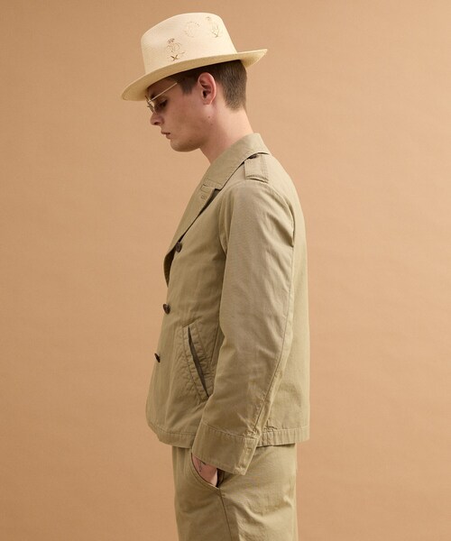 40ｃｔ＆525（フォーティーカラッツアンドゴーニーゴ）の「ミリタリークロスPコート（ブルゾン・メンズ・ベージュ/ブラック・02/03）」の4枚目の写真