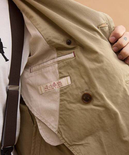 40ｃｔ＆525（フォーティーカラッツアンドゴーニーゴ）の「ミリタリークロスPコート（ブルゾン・メンズ・ベージュ/ブラック・02/03）」の12枚目の写真