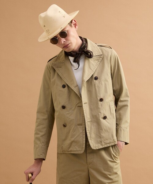 40ｃｔ＆525（フォーティーカラッツアンドゴーニーゴ）の「ミリタリークロスPコート（ブルゾン・メンズ・ベージュ/ブラック・02/03）」の16枚目の写真