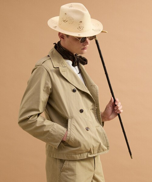 40ｃｔ＆525（フォーティーカラッツアンドゴーニーゴ）の「ミリタリークロスPコート（ブルゾン・メンズ・ベージュ/ブラック・02/03）」の18枚目の写真