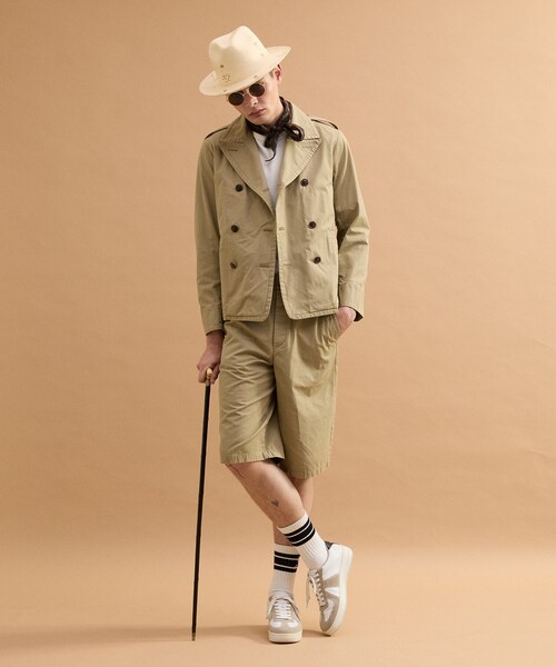 40ｃｔ＆525（フォーティーカラッツアンドゴーニーゴ）の「ミリタリークロスPコート（ブルゾン・メンズ・ベージュ/ブラック・02/03）」の21枚目の写真