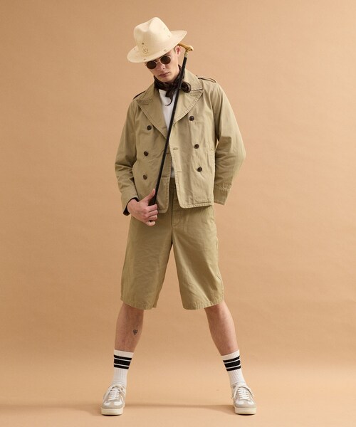 40ｃｔ＆525（フォーティーカラッツアンドゴーニーゴ）の「ミリタリークロスPコート（ブルゾン・メンズ・ベージュ/ブラック・02/03）」の22枚目の写真