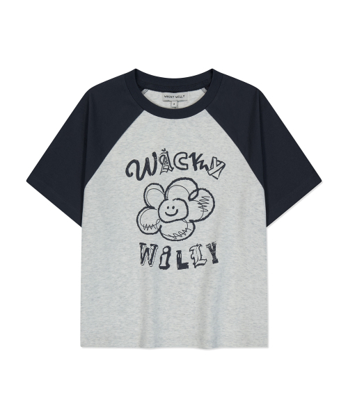 Wacky WiLLy(ワッキーウィリー)の「ウーマンズリリーグラフィックレグランクロップ半袖Tシャツオートミール(Tシャツ/カットソー・レディース・その他・SMALL/MEDIUM)」の2枚目の写真