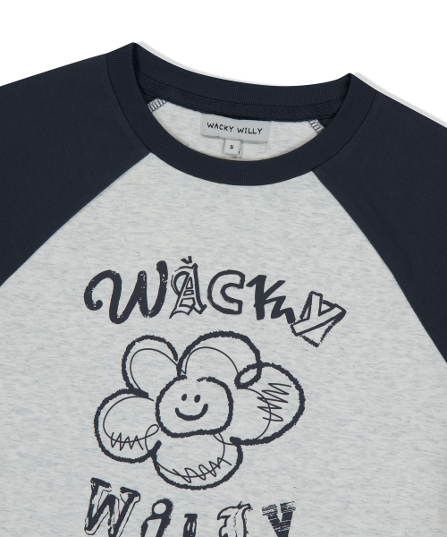 Wacky WiLLy(ワッキーウィリー)の「ウーマンズリリーグラフィックレグランクロップ半袖Tシャツオートミール(Tシャツ/カットソー・レディース・その他・SMALL/MEDIUM)」の4枚目の写真