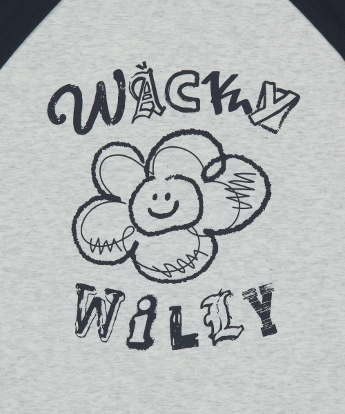 Wacky WiLLy(ワッキーウィリー)の「ウーマンズリリーグラフィックレグランクロップ半袖Tシャツオートミール(Tシャツ/カットソー・レディース・その他・SMALL/MEDIUM)」の5枚目の写真