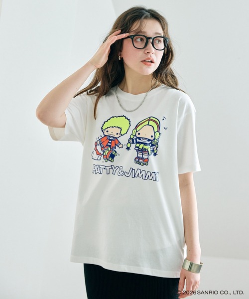 sanrio（サンリオ）の「【sanrio characters】パティ＆ジミープリント半袖Tシャツ《サンリオキャラクターズ》（2026SS）（Tシャツ/カットソー・レディース・イエロー/ネイビー/オフホワイト・M/3L/L/LL）」の11枚目の写真