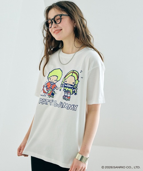sanrio（サンリオ）の「【sanrio characters】パティ＆ジミープリント半袖Tシャツ《サンリオキャラクターズ》（2026SS）（Tシャツ/カットソー・レディース・イエロー/ネイビー/オフホワイト・M/3L/L/LL）」の12枚目の写真