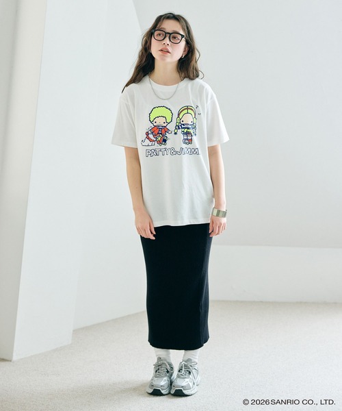 sanrio（サンリオ）の「【sanrio characters】パティ＆ジミープリント半袖Tシャツ《サンリオキャラクターズ》（2026SS）（Tシャツ/カットソー・レディース・イエロー/ネイビー/オフホワイト・M/3L/L/LL）」の13枚目の写真
